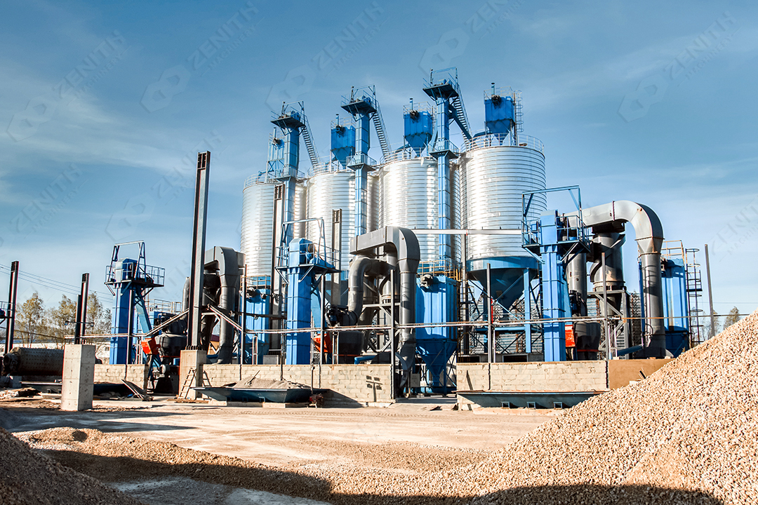 Grinding mill no-load test setup with monitoring equipment