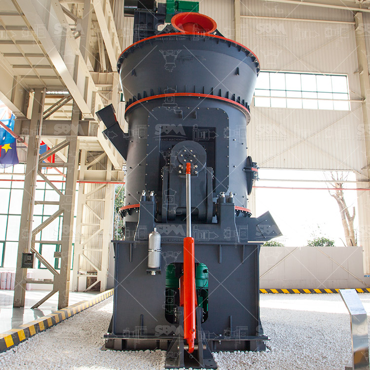 LM series vertical slag mill installation in industrial setting